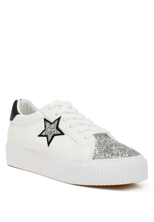 Merida Glitter Patch Chunky Sneakers - Tigbul's Variety Fashion Shop