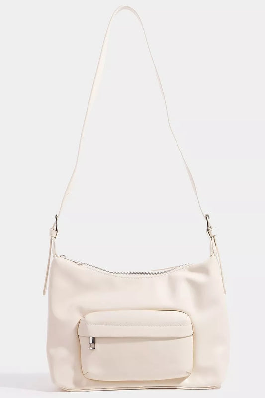 Fame Glossy Faux Leather Shoulder Bag - Tigbul's Variety Fashion Shop