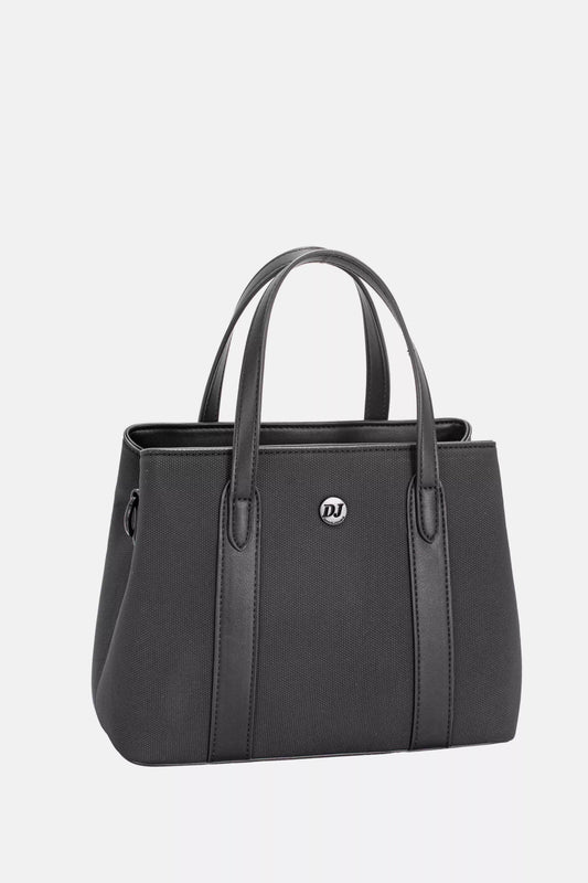 David Jones Canvas Handbag with Leather Trim - Tigbul's Variety Fashion Shop