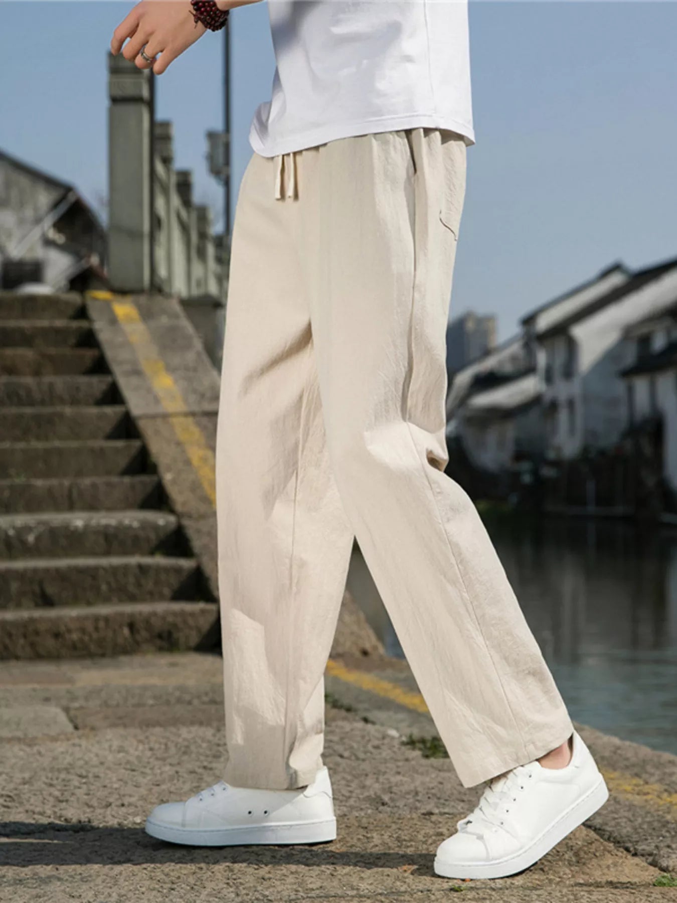Men's Plus Size Loose Fit Drawstring Casual Pants - Tigbul's Variety Fashion Shop