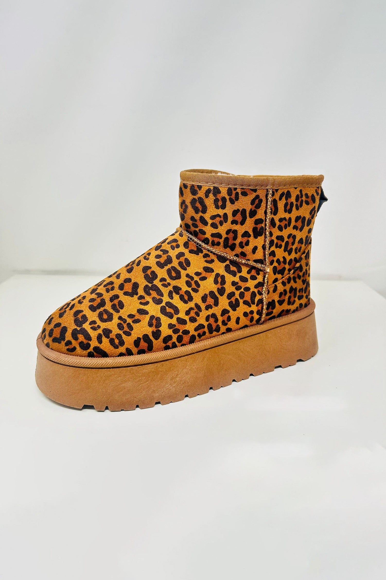 WILD DIVA Thermal Furry Leopard Platform Booties - Tigbul's Variety Fashion Shop