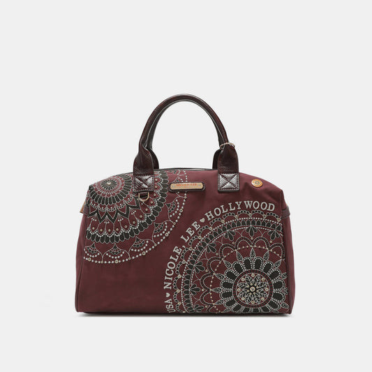 Nicole Lee USA Rhinestone Decor Boston Bag - Tigbul's Variety Fashion Shop