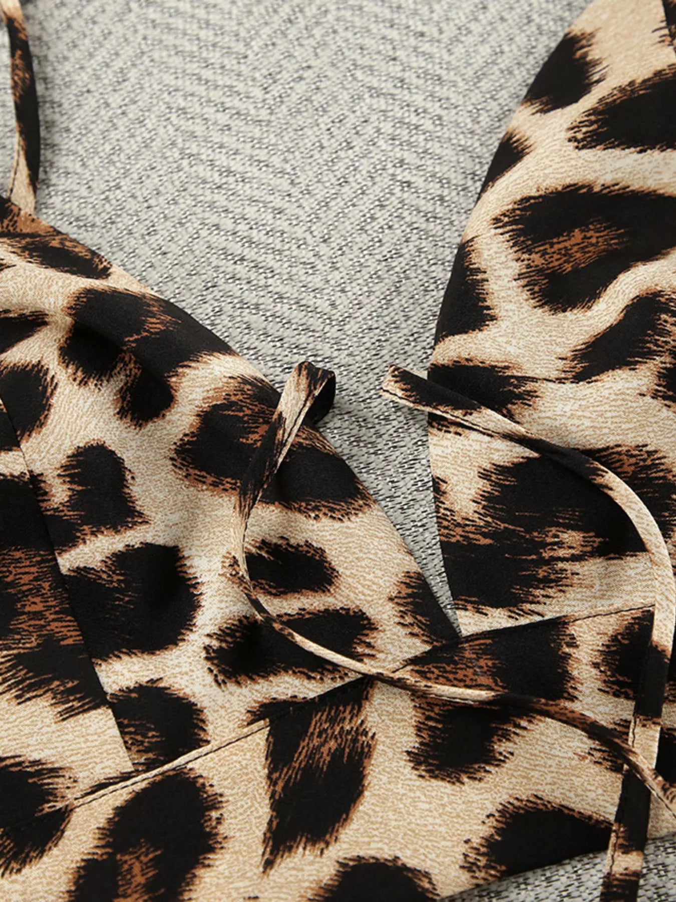 Leopard Cami & Cardigan and Shorts Three-Piece Lounge Set | Tigbuls
