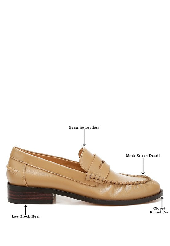 Plavia Genuine Leather Loafers - Tigbul's Variety Fashion Shop