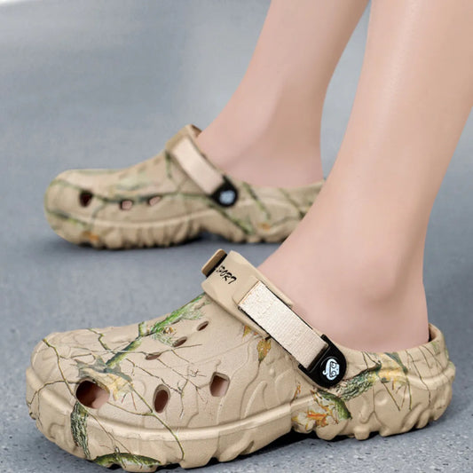 Men's Printed Platform Comfort Clogs Sandals - Tigbul's Variety Fashion Shop