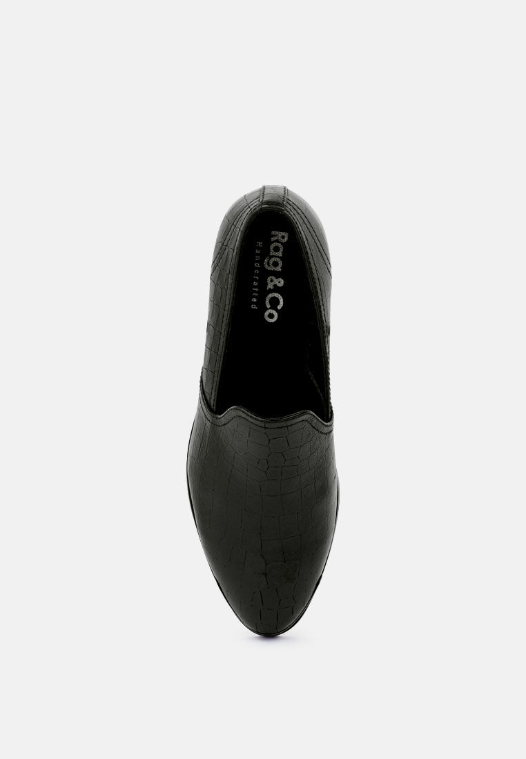 Lilliam Metal Highlight Casual Leather Loafers - Tigbul's Variety Fashion Shop