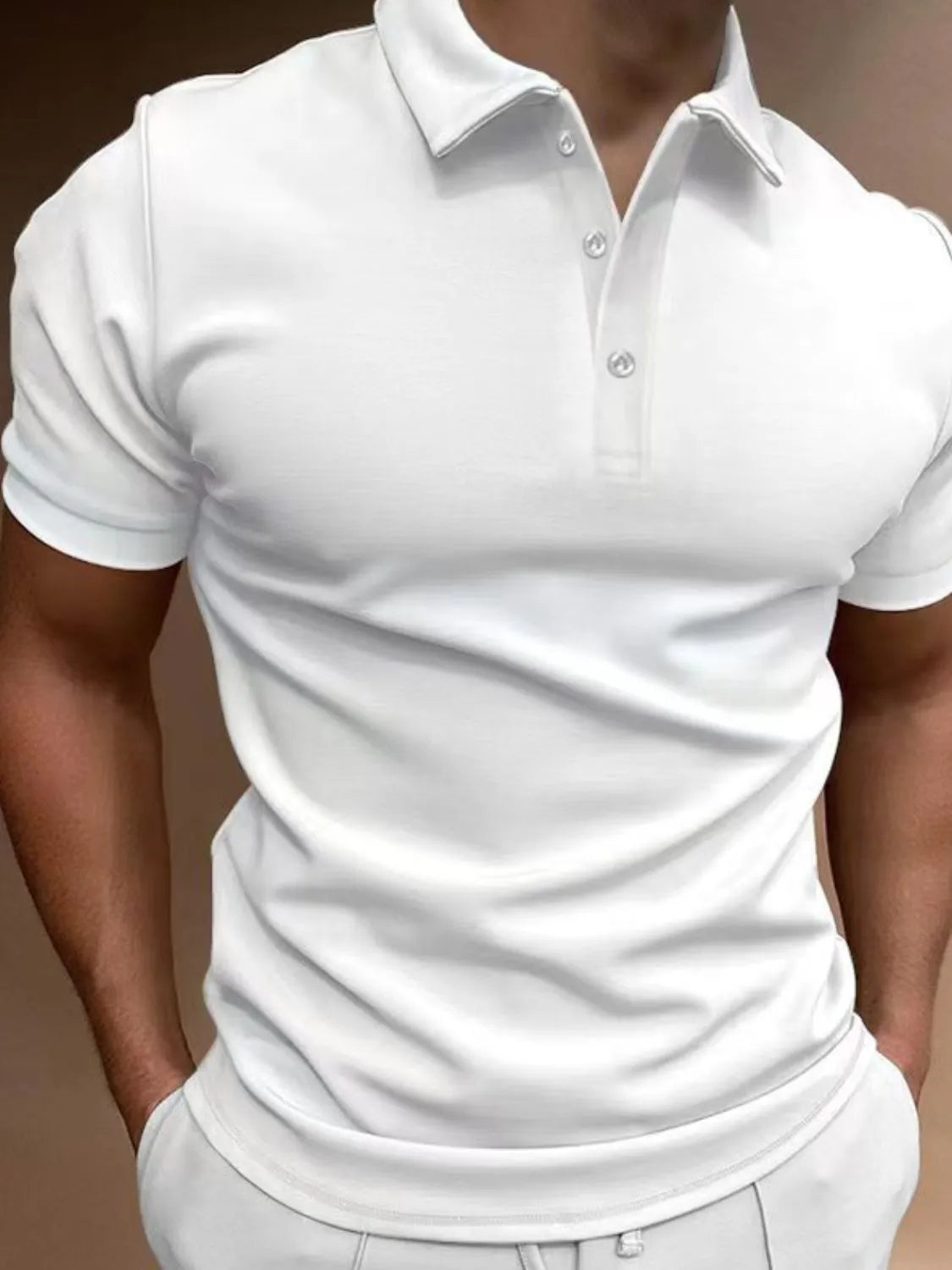 Men's Full Size Collared Neck Short Sleeve Polo Plus Size - Tigbul's Variety Fashion Shop