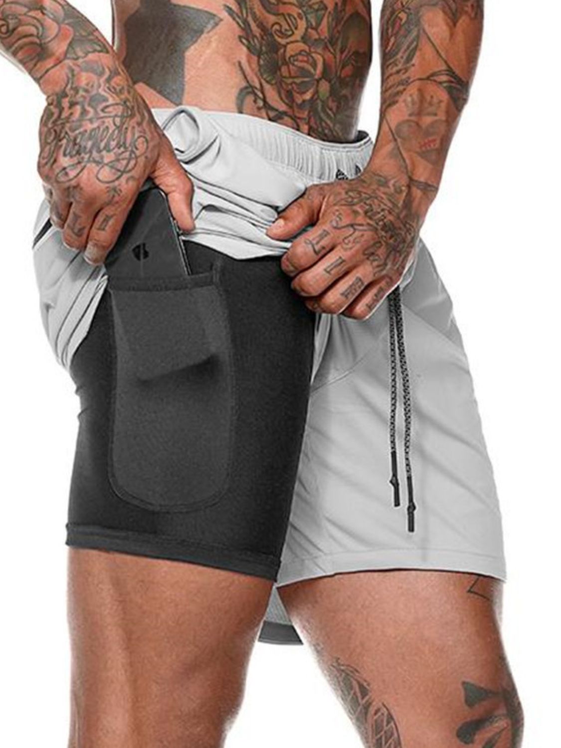 Men's Plus Size Drawstring Active Shorts - Tigbul's Variety Fashion Shop