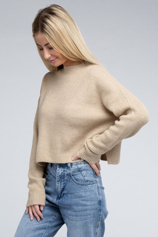 Mock Neck Pullover - Tigbul's Variety Fashion Shop