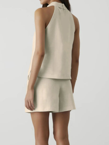 Sleeveless Top and Shorts Set - Tigbul's Variety Fashion Shop