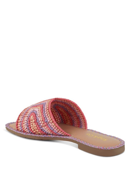 Kivah Handwoven Raffia Slip-On Flats - Tigbul's Variety Fashion Shop