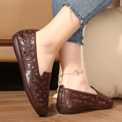 Cutout Round Toe Slip-Ons - Tigbul's Variety Fashion Shop