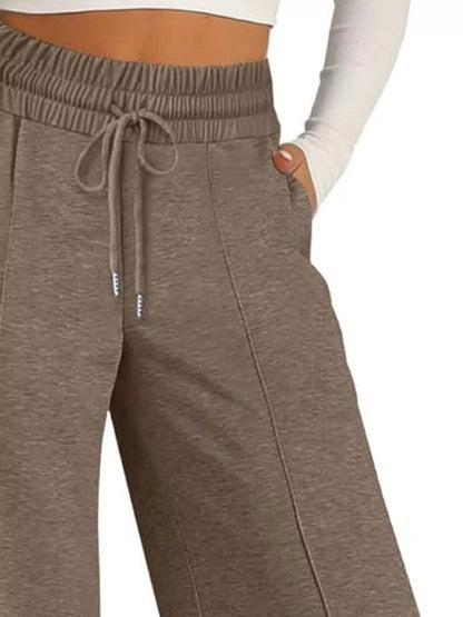 Wide Leg Drawstring Pants - Tigbul's Variety Fashion Shop