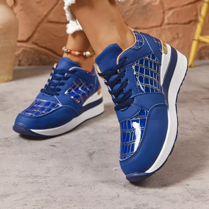Lace Up Round Toe  Sneakers - Tigbul's Variety Fashion Shop