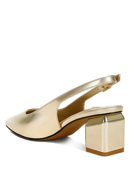 Zofoya Metallic Faux Leather Slingback Sandals - Tigbul's Variety Fashion Shop