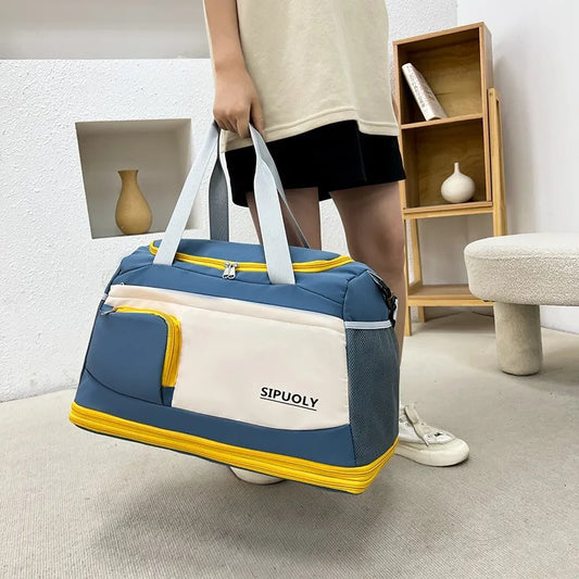 Color Block Oxford Cloth Travel Bag - Tigbul's Variety Fashion Shop