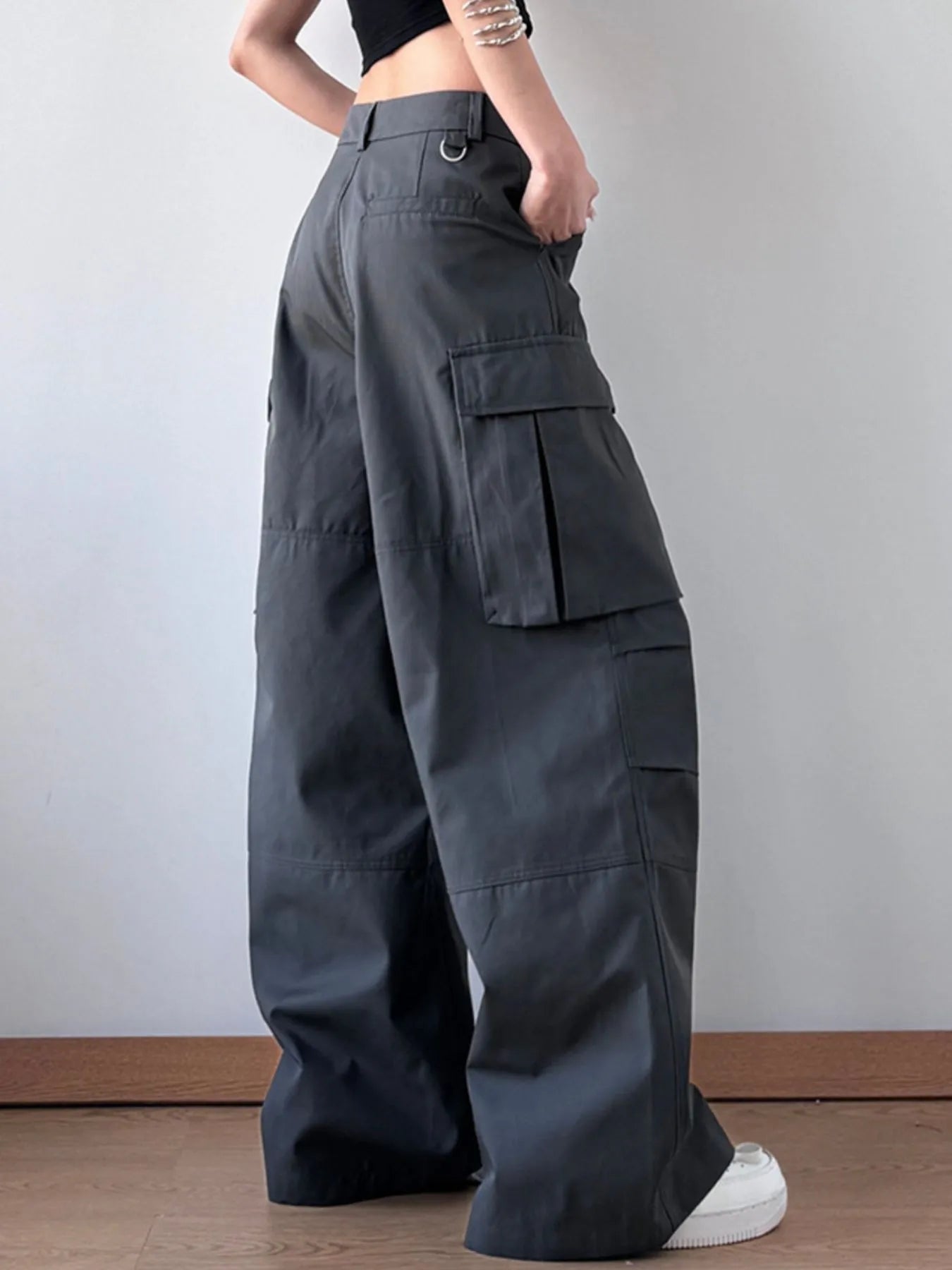 Oversized Cargo Wide Leg Pants - Tigbul's Variety Fashion Shop