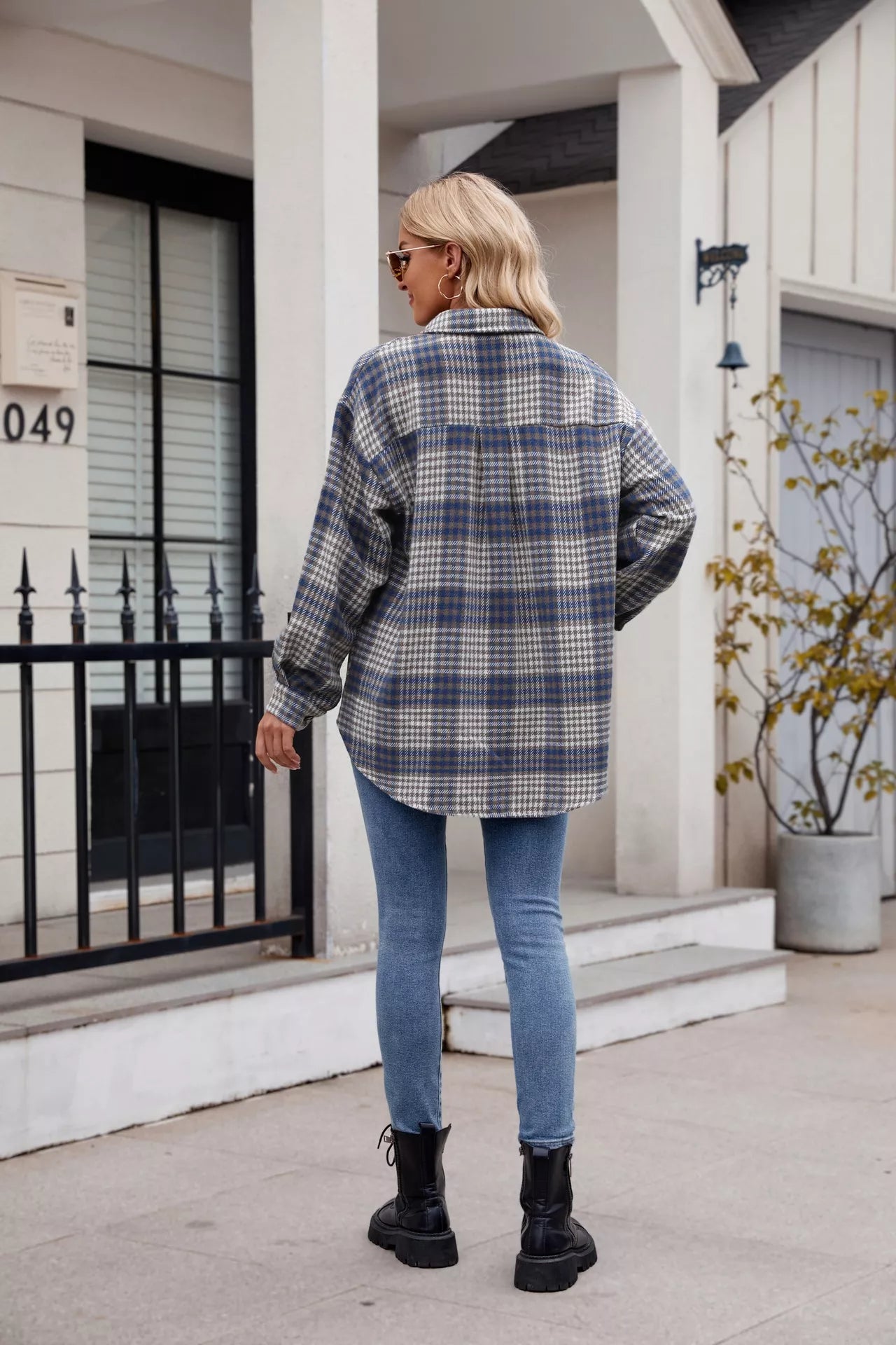 Casual Plaid Long Sleeve Shirt - Tigbul's Variety Fashion Shop