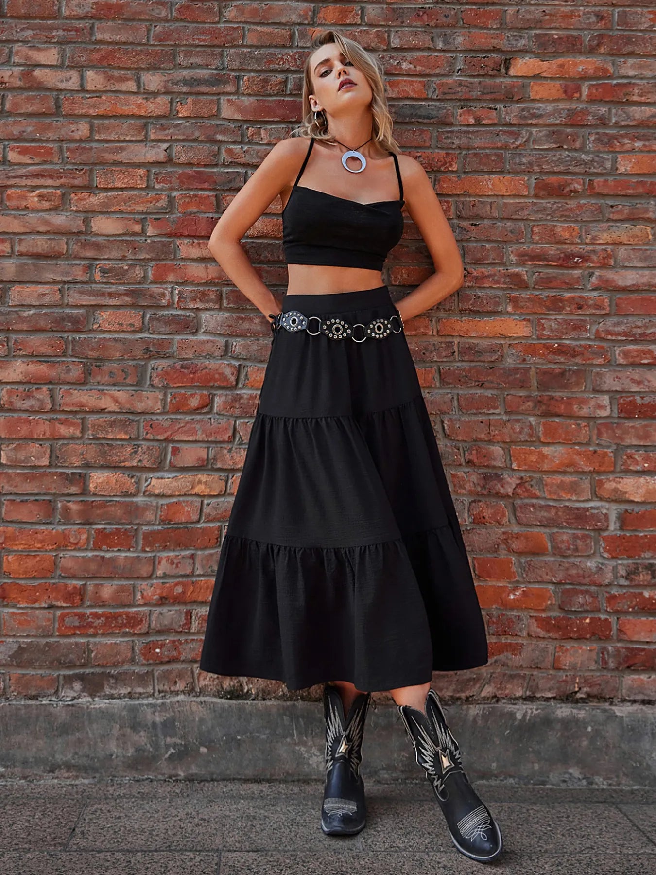 Tiered Midi Skirt - Tigbul's Variety Fashion Shop