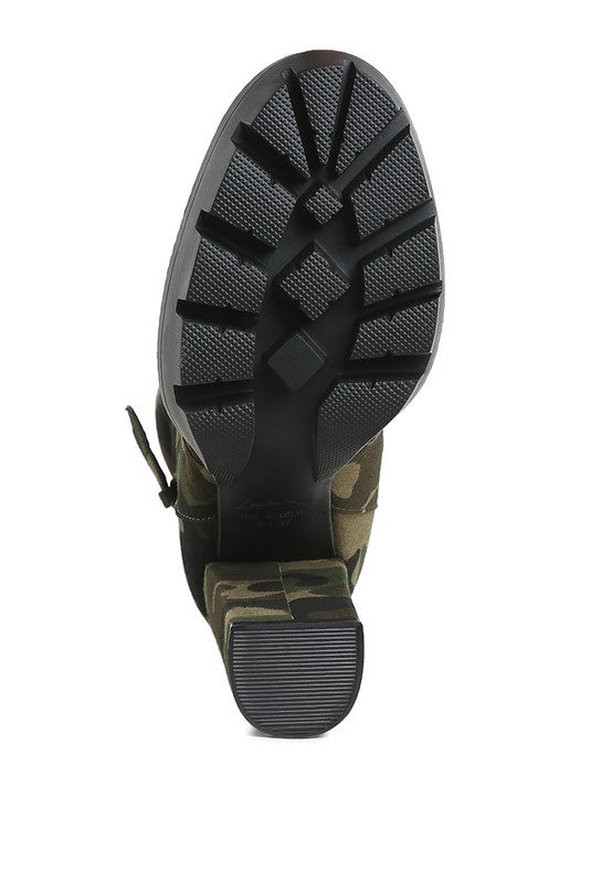 Palmetto Camouflage Ankle Boots - Tigbul's Variety Fashion Shop