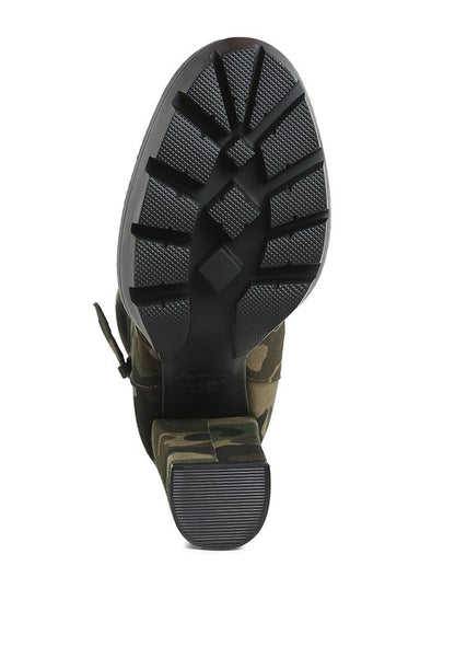 Palmetto Camouflage Ankle Boots - Tigbul's Variety Fashion Shop