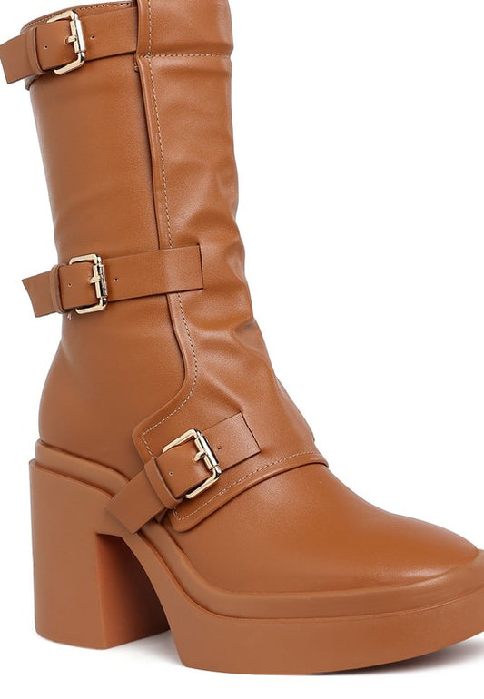 Syrah Chunky Biker Boots - Tigbul's Variety Fashion Shop