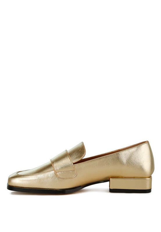 Jongs Metallic Penny Loafers - Tigbul's Variety Fashion Shop