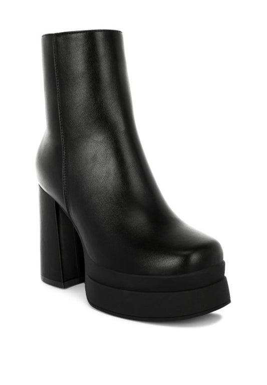 Baltese Zip-Up Chunky Heel Boots - Tigbul's Variety Fashion Shop