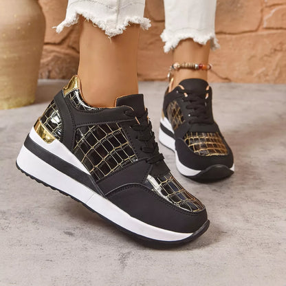 Lace Up Round Toe  Sneakers - Tigbul's Variety Fashion Shop