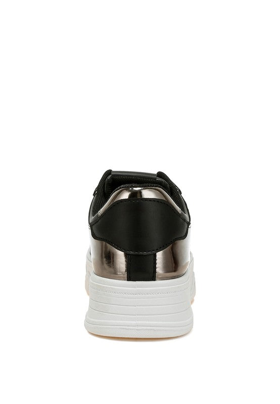 Scouts Metallic Paneling Platform Sneakers - Tigbul's Variety Fashion Shop