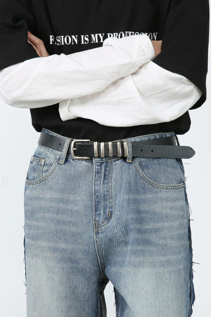 Men's Contrast Loose Fit Jeans - Tigbul's Variety Fashion Shop
