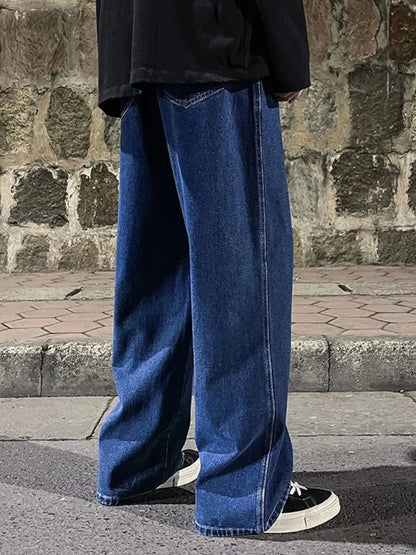 Men's Full Size Drawstring Wide Leg Jeans Plus Size - Tigbul's Variety Fashion Shop