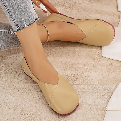 Round Toe Flats Slip-Ons - Tigbul's Variety Fashion Shop
