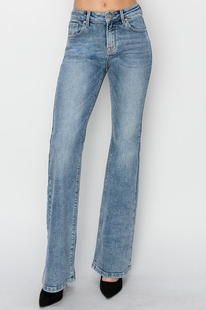 RISEN Full Size Mid Rise Bootcut Jeans - Tigbul's Variety Fashion Shop