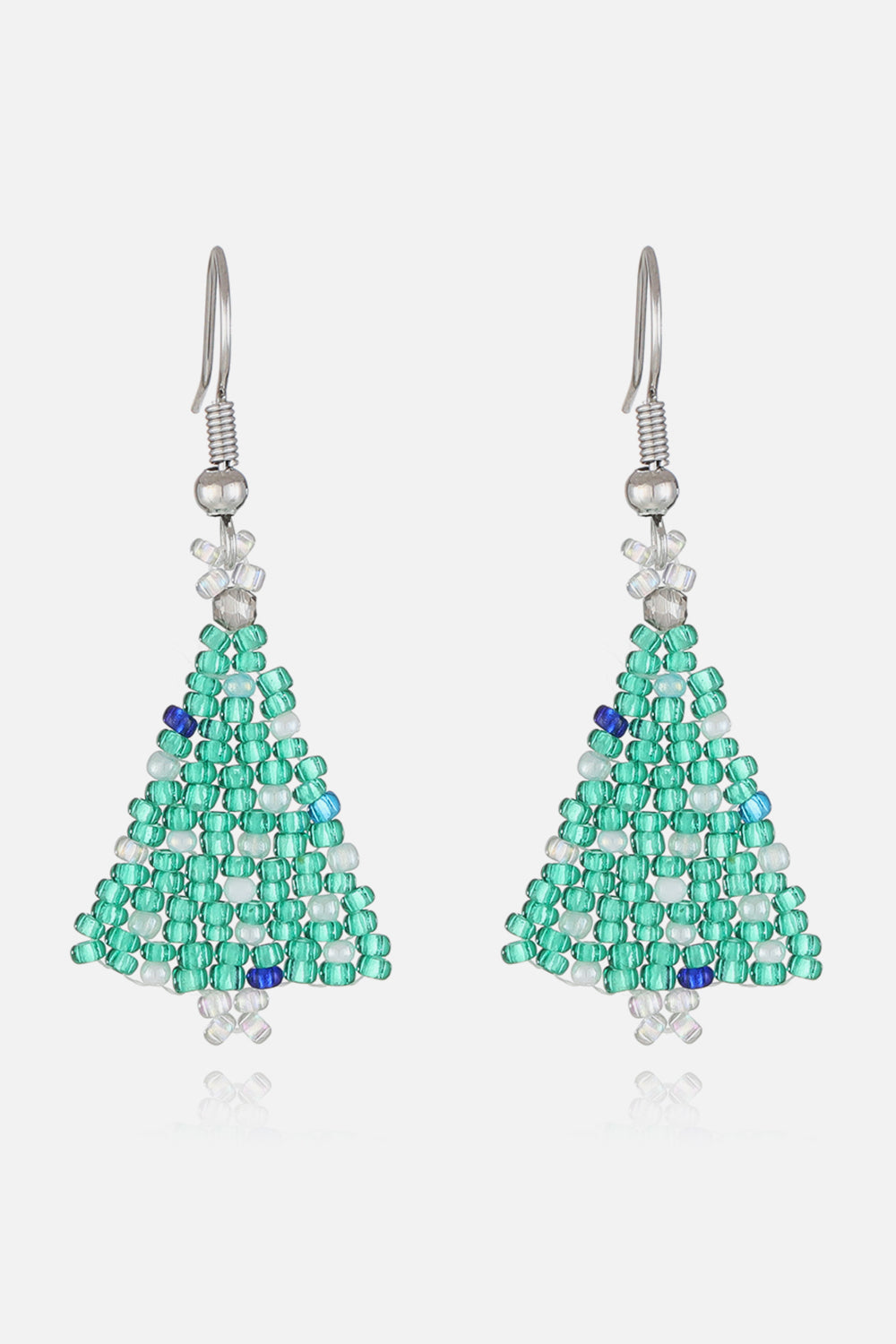 Beaded Christmas Tree Earrings - Tigbul's Variety Fashion Shop