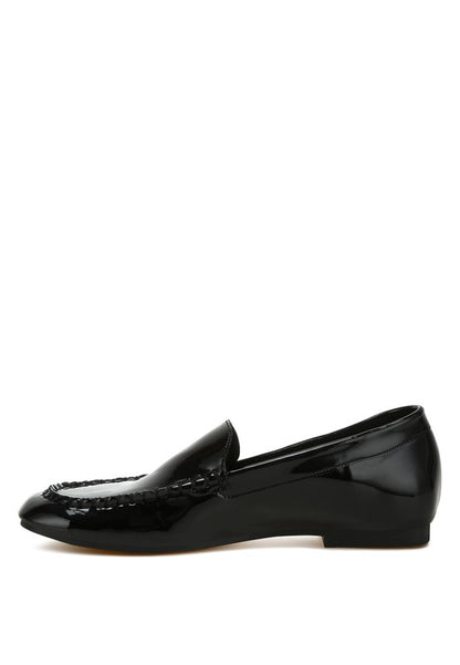 Dama Patent Pleather Loafers - Tigbul's Variety Fashion Shop