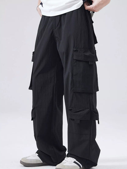Men's Full Size Wide Leg Cargo Pants Plus Size - Tigbul's Variety Fashion Shop
