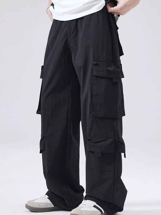 Men's Full Size Wide Leg Cargo Pants Plus Size - Tigbul's Variety Fashion Shop