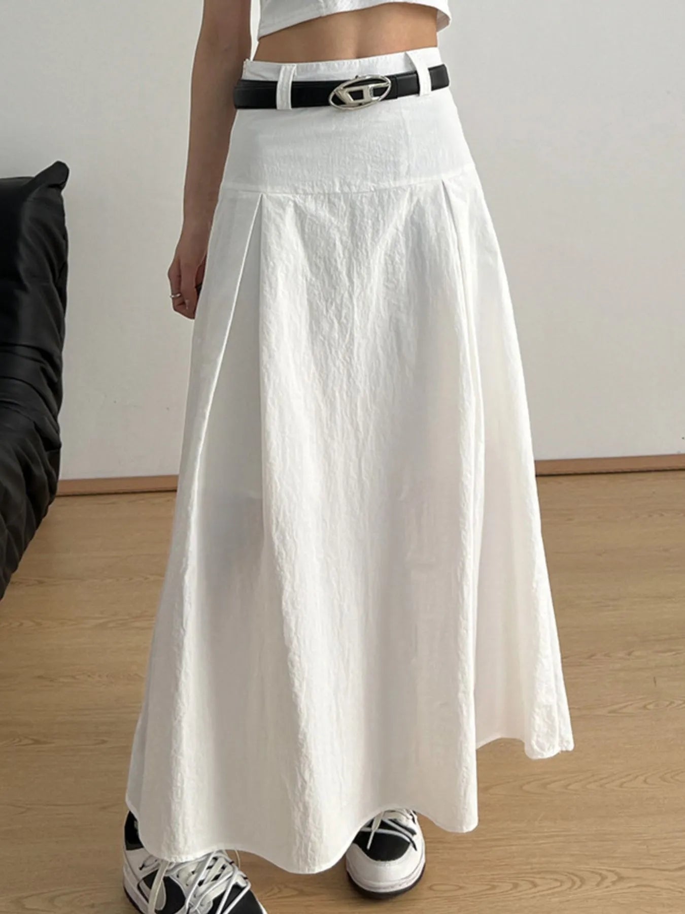 High Waist A-Line Maxi Skirt - Tigbul's Variety Fashion Shop