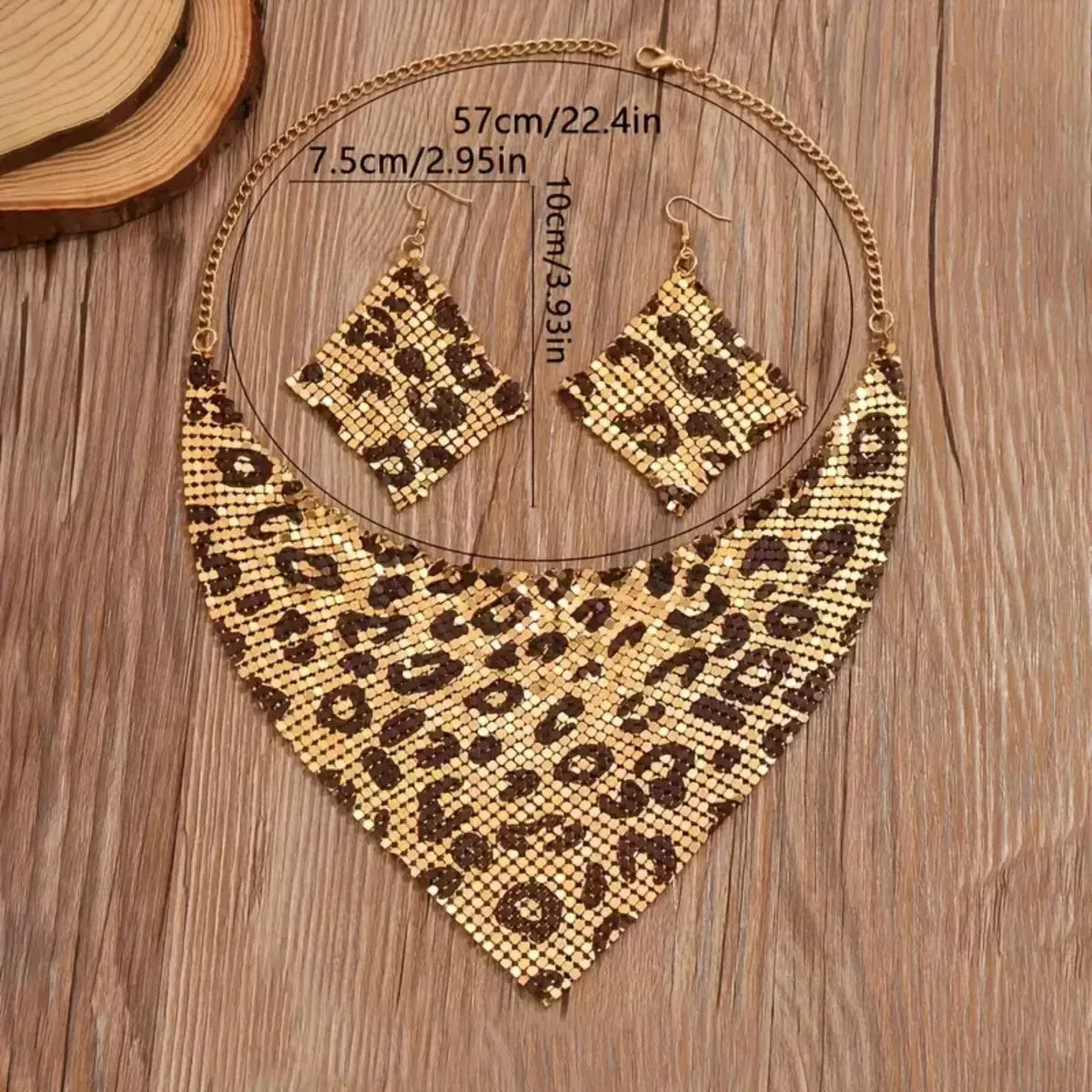Leopard Necklace and Earrings Jewelry Set - Tigbul's Variety Fashion Shop