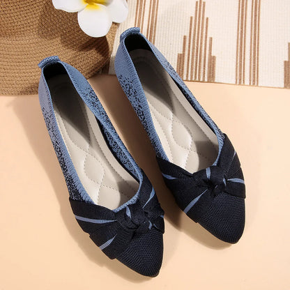 Contrast Point Toe Flats Slip-Ons - Tigbul's Variety Fashion Shop