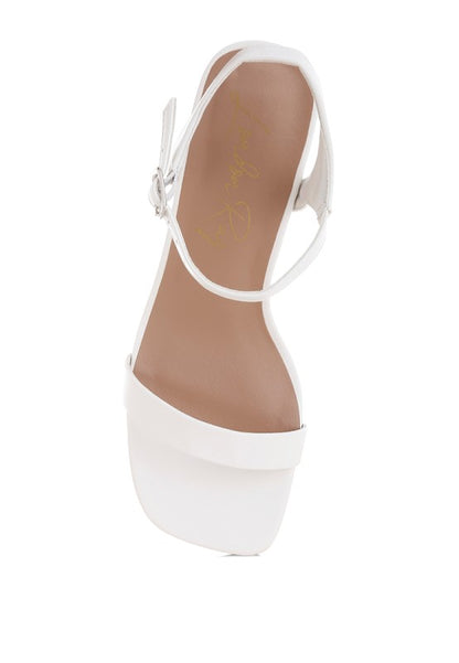 Kazara Faux Leather Block Heels - Tigbul's Variety Fashion Shop