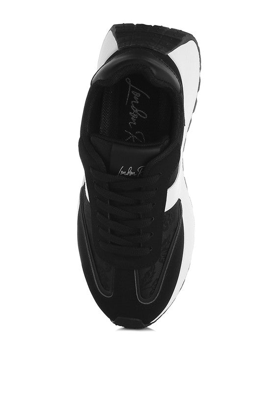 Squeaker Chunky Anti-Skid Lace-Up Sneakers - Tigbul's Variety Fashion Shop