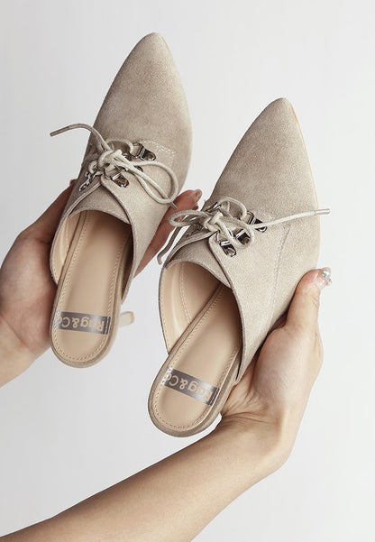 Miladi Suede Stiletto Mules - Tigbul's Variety Fashion Shop