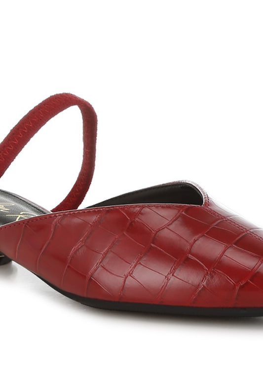Renata Fantasy Heel Croco Mules - Tigbul's Variety Fashion Shop