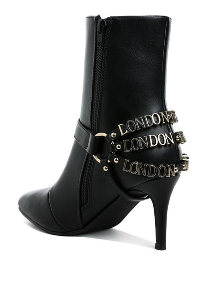 Nicene Harness Detail Stiletto Boots - Tigbul's Variety Fashion Shop