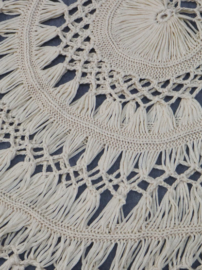 Crochet Fringe Beach Cover Up - Tigbul's Variety Fashion Shop