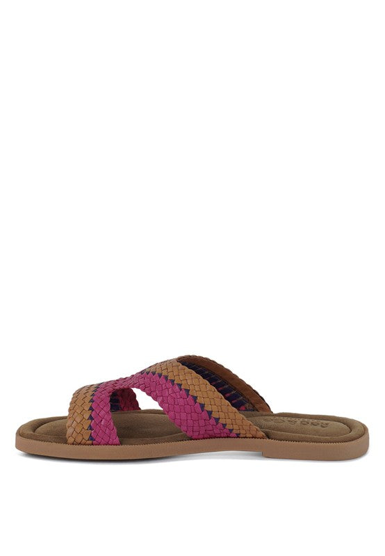 Eirata Braided Real Leather Slip-On Flats - Tigbul's Variety Fashion Shop