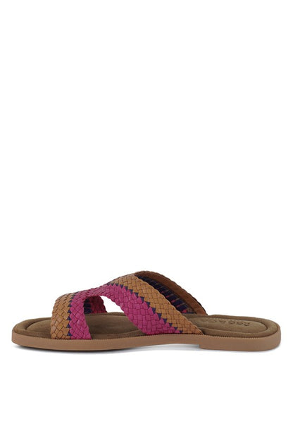 Eirata Braided Real Leather Slip-On Flats - Tigbul's Variety Fashion Shop