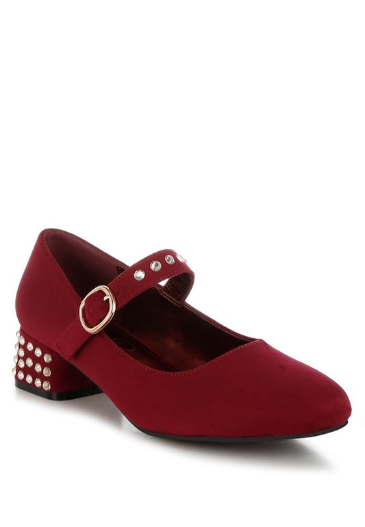 Sima Studded Mary Jane Pumps - Tigbul's Variety Fashion Shop
